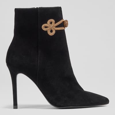 DELPHINE BLA BLACK ANKLE BOOTS