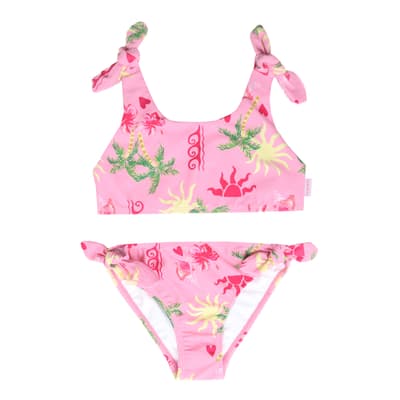 Pink Summer Love Junior Knot Bikini Set