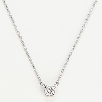 Silver Solitaire Necklace