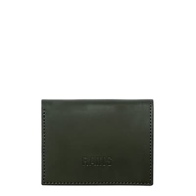 Green Unisex Folded Wallet