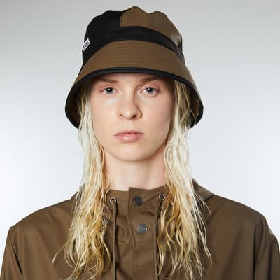 Black/Wood Unisex Bucket Hat