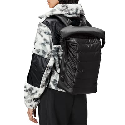 Black Unisex Waterproof Bator Puffer Rolltop Backpack