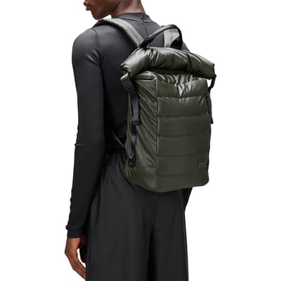 Green Unisex Waterproof Bator Puffer Rolltop Backpack