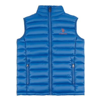 Boy's Blue Lightweight Quilted Gilet