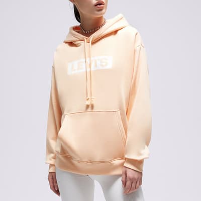 Peach Standard Arched Cotton Blend Hoodie