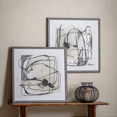 Abstract 80x80cm Set of 2 Framed Prints