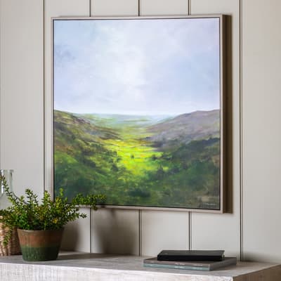 The Valley 70x70cm Framed Canvas