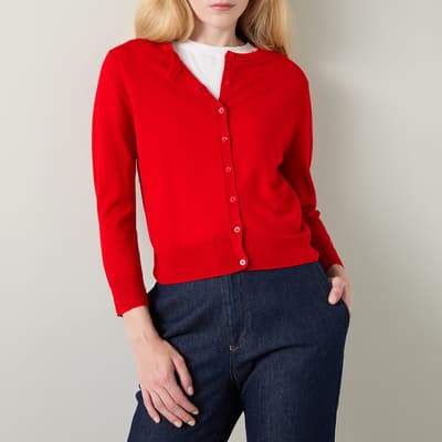 Red Bonnie Wool Cardigan