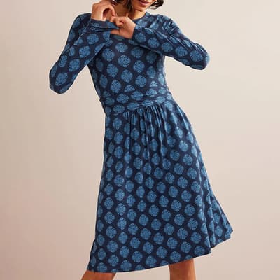 Blue Abigail Jersey Dress