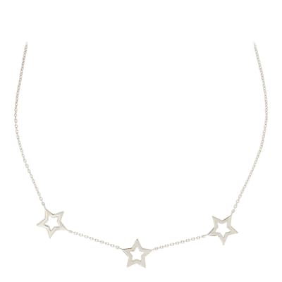 Silver Star Trio Necklace