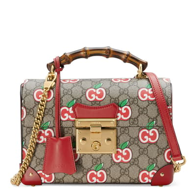 Gucci Chinese Valentine'S Day Padlock Small Bamboo Shoulder Bag In Beige