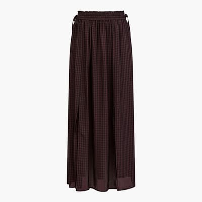 Brown City Ginham Skirt 