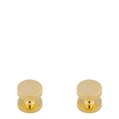 18K Matte Gold Cufflink Set