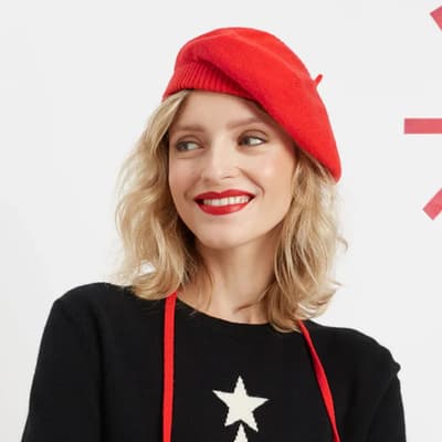 Red Wool-cashmere Beret