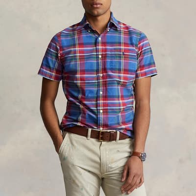 Blue/Red Classic Oxford Cotton Shirt