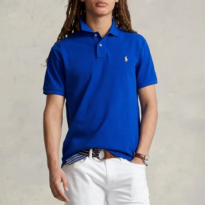 Royal Blue Cotton Polo Shirt