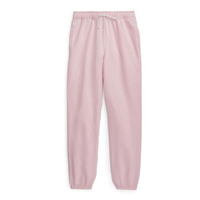 Older Girl's Pale Pink Fleece Cotton Blend Joggers