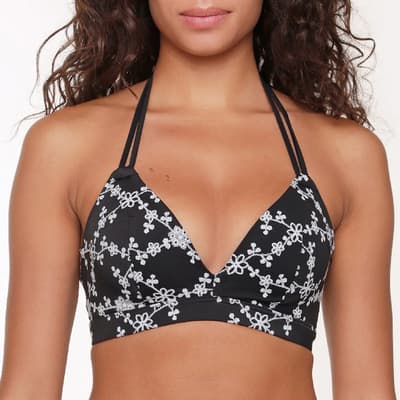 Black Padded triangle Bikini top