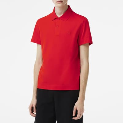 Red Cotton Polo Shirt