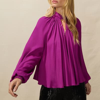 Purple Georgette Blouse