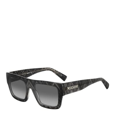 White Black Pattern Flat Top Sunglasses