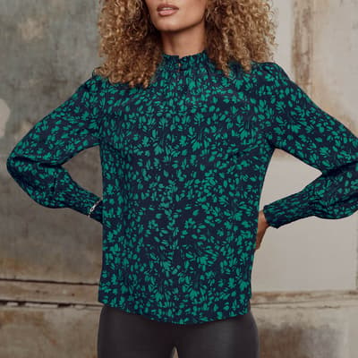  Green Tyra Printed Blouse