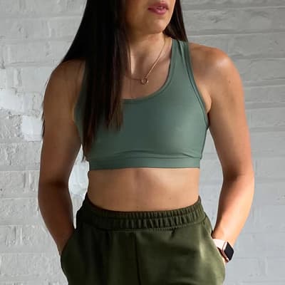 Green Jump Sports Crop Top