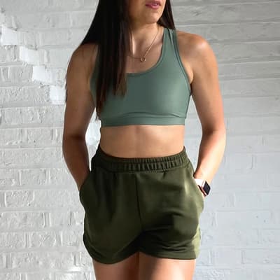 Green Balance Sweat Shorts