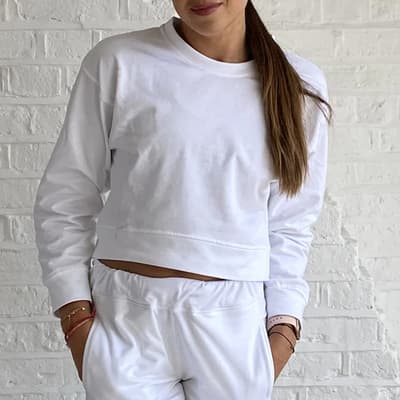 White Crew neck Sweatshirt