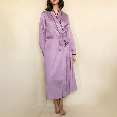 Lilac Wimbledon Long Dressing Gown