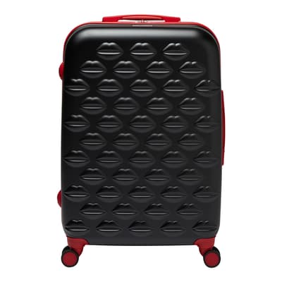 Black Red Lips Large Suitcase