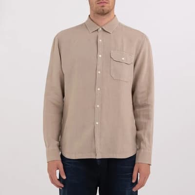 Stone Regular Fit Linen Shirt