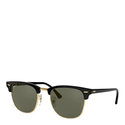 Black/Gold Clubmaster Sunglasses 55mm
