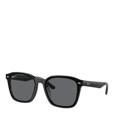 Matte Black Square Sunglasses 56mm