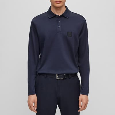 Navy Pado Cotton Polo Shirt