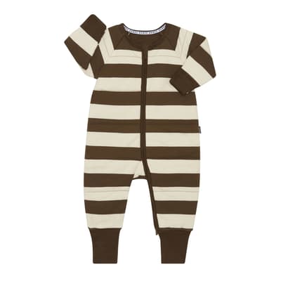 Brown Padded Cotton Blend Wondersuit