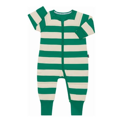 Green Padded Cotton Blend Wondersuit