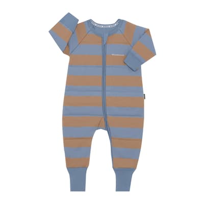 Blue Padded Cotton Blend Wondersuit