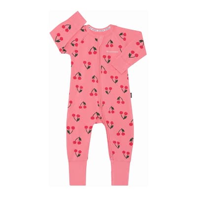 Pink Cherry Zip Cotton Blend Wondersuit