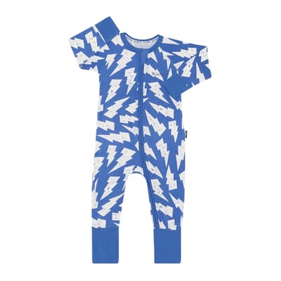 Blue Lightening Zip Cotton Blend Wondersuit