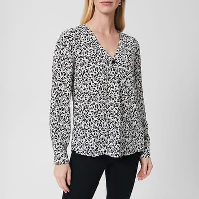 Black Nelle Printed Blouse