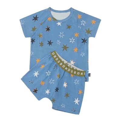 Blue Tee/Short Sleep Set