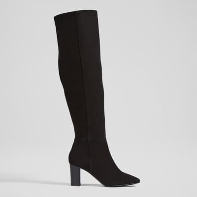 Black Suede Courtney Long Boot