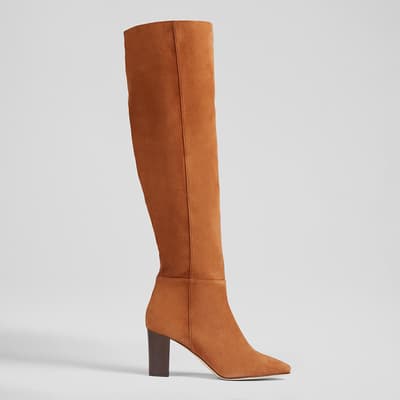 Tan Suede Courtney Long Boot