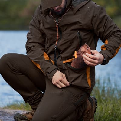 Brown Mens Waterproof Jacket