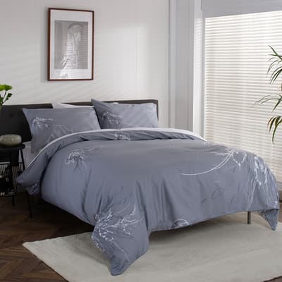 Jelly Fish Double Duvet Set, Grey