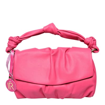 Pink Italian Leather Crossbody Bag