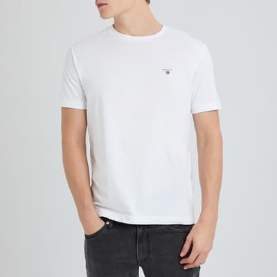 White Original Shield Logo Cotton T-Shirt