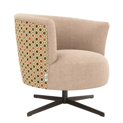 Lily Armchair, Mini Spot Flower Pink