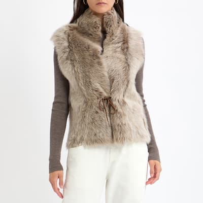 Butter Short Reversible Shearling Gilet